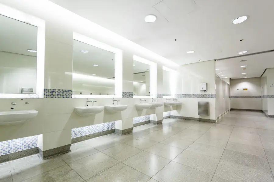 sparkling clean bathroom