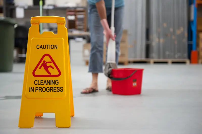 cleaning commercial floor